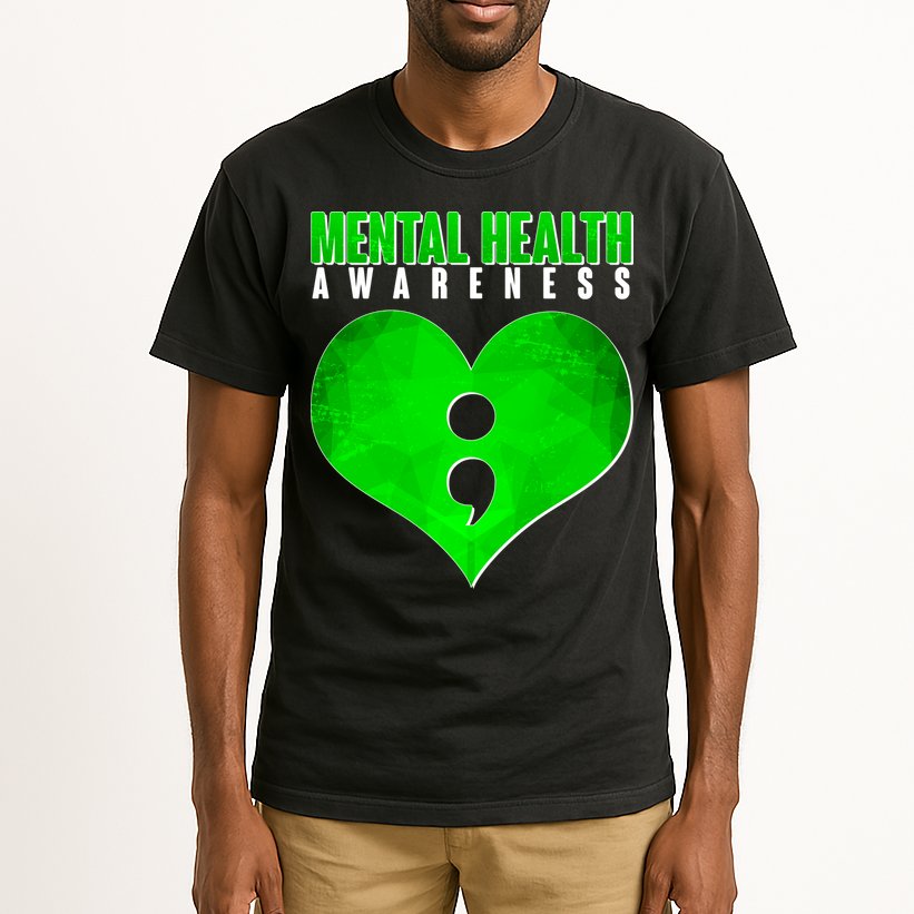 Mental Health Awareness Semicolon Tall T-Shirt