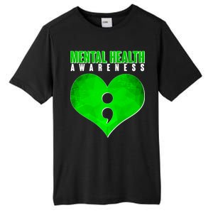 Mental Health Awareness Semicolon Tall Fusion ChromaSoft Performance T-Shirt