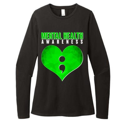 Mental Health Awareness Semicolon Womens CVC Long Sleeve Shirt