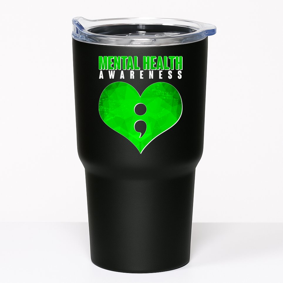Mental Health Awareness Semicolon Tumbler