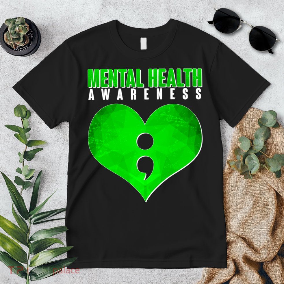 Mental Health Awareness Semicolon Premium T-Shirt