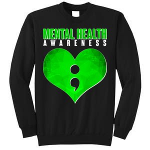 Mental Health Awareness Semicolon Tall Sweatshirt