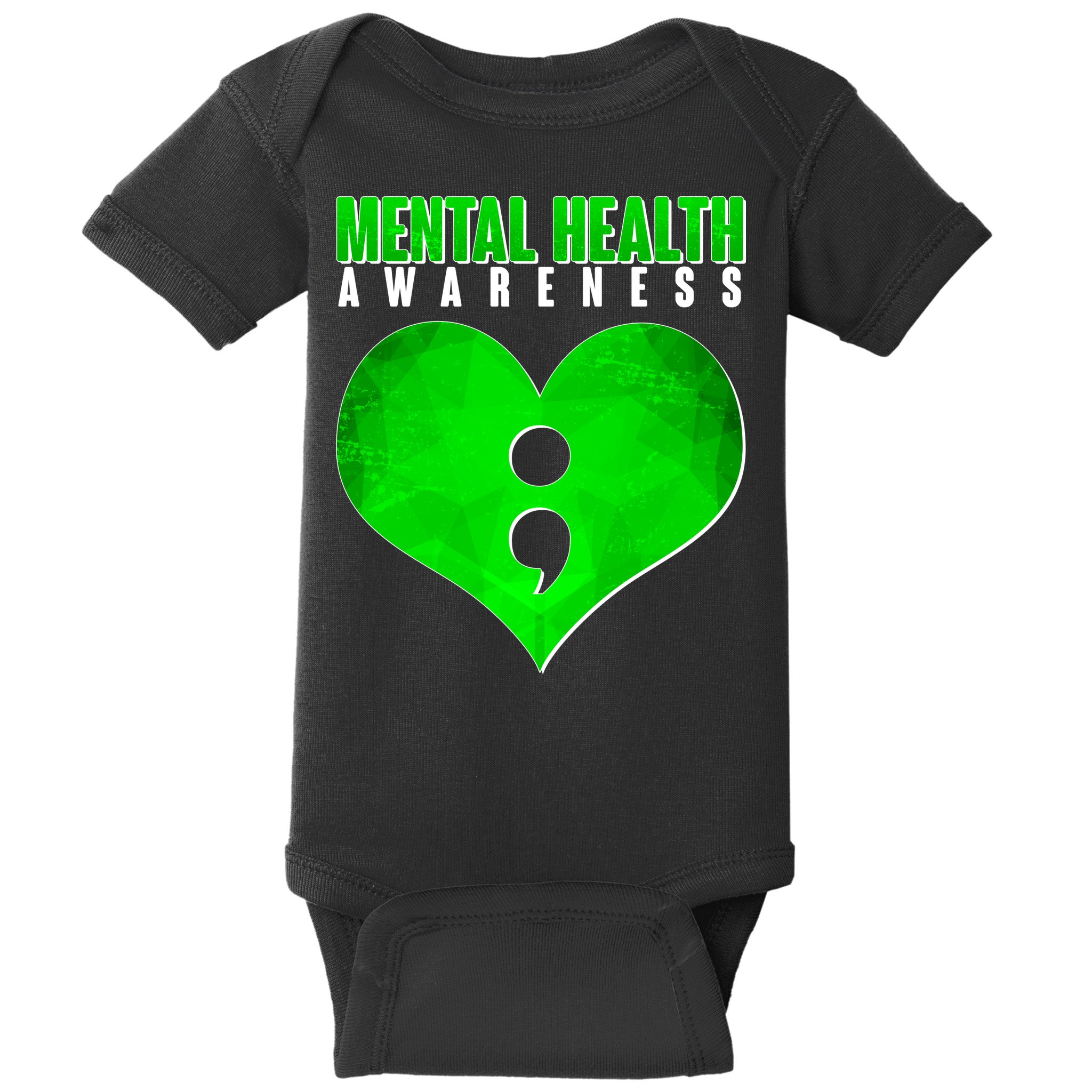 Mental Health Awareness Semicolon Baby Bodysuit