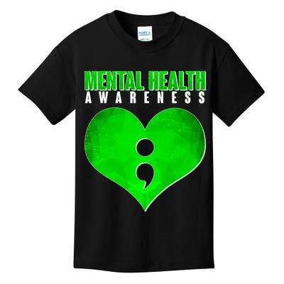 Mental Health Awareness Semicolon Kids T-Shirt