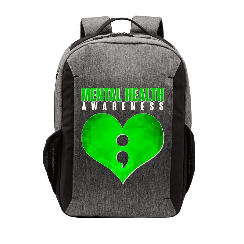 Mental Health Awareness Semicolon Vector Backpack