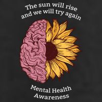 Mental Health Awareness Sun Will Rise 7 Panel Mesh Trucker Snapback Hat