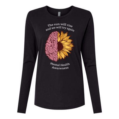 Mental Health Awareness Sun Will Rise Womens Cotton Relaxed Long Sleeve T-Shirt