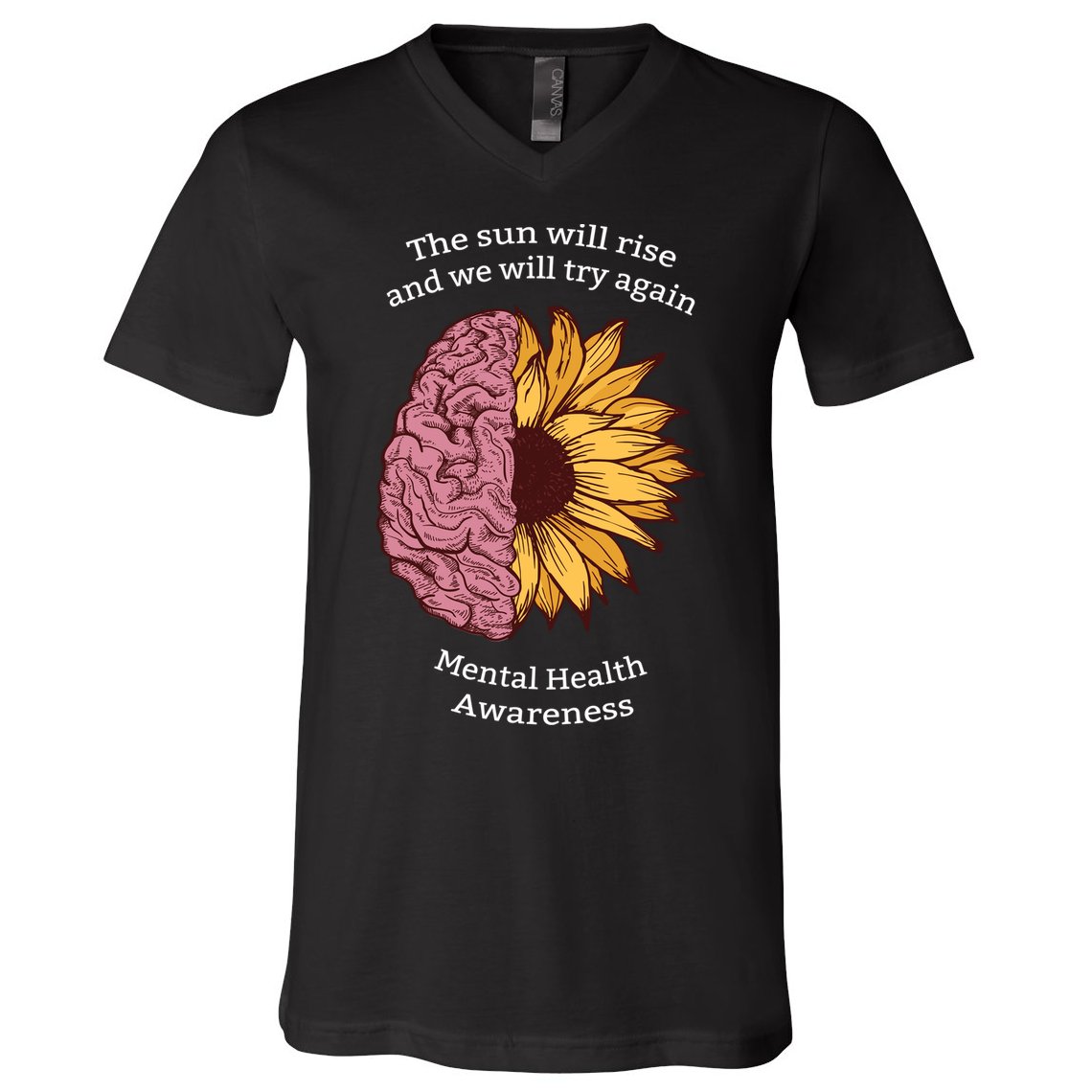 Mental Health Awareness Sun Will Rise V-Neck T-Shirt