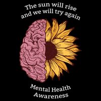 Mental Health Awareness Sun Will Rise Drawstring Bag