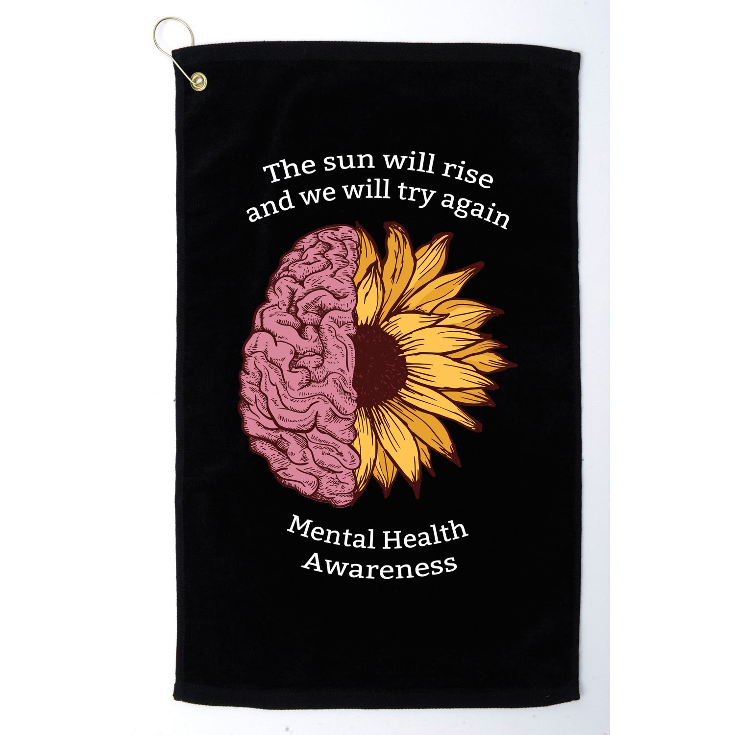Mental Health Awareness Sun Will Rise Golf Towel
