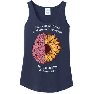 Mental Health Awareness Sun Will Rise Ladies Essential Tank