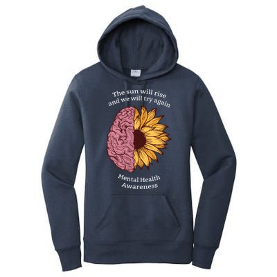 Mental Health Awareness Sun Will Rise Women's Pullover Hoodie