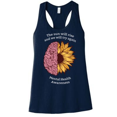 Mental Health Awareness Sun Will Rise Women's Racerback Tank