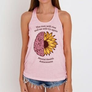 Mental Health Awareness Sun Will Rise Women's Knotted Racerback Tank