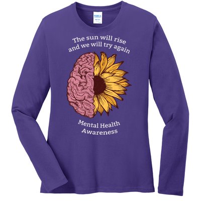 Mental Health Awareness Sun Will Rise Ladies Long Sleeve Shirt