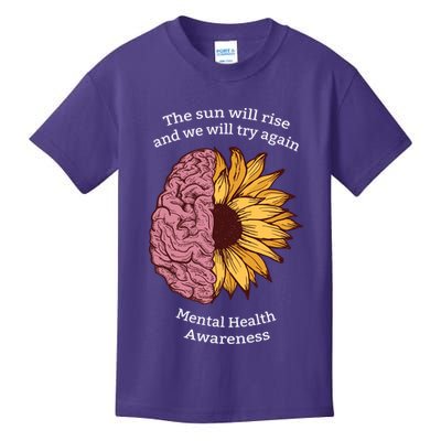 Mental Health Awareness Sun Will Rise Kids T-Shirt