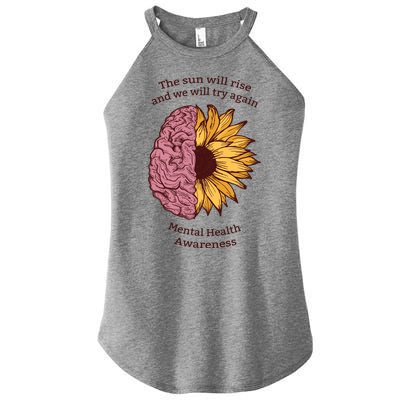 Mental Health Awareness Sun Will Rise Women's Perfect Tri Rocker Tank