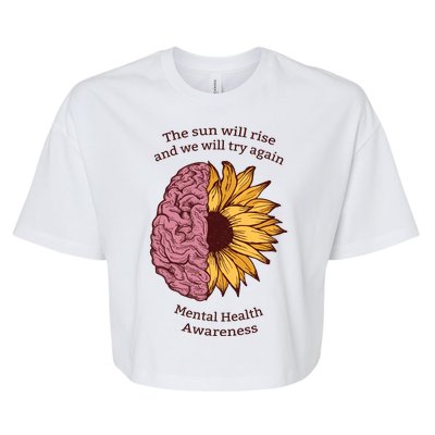 Mental Health Awareness Sun Will Rise Bella+Canvas Jersey Crop Tee