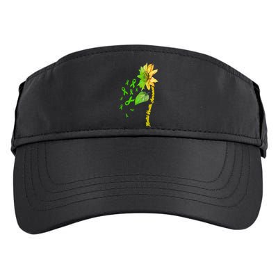 Mental Health Awareness Sunflower Ribbon Adult Drive Performance Visor
