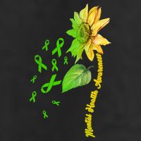 Mental Health Awareness Sunflower Ribbon 11oz C Handle Ceramic Mug