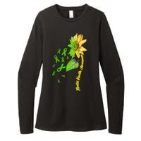 Mental Health Awareness Sunflower Ribbon Womens CVC Long Sleeve Shirt