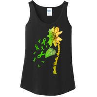 Mental Health Awareness Sunflower Ribbon Ladies Essential Tank