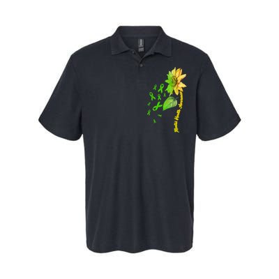 Mental Health Awareness Sunflower Ribbon Softstyle Adult Sport Polo