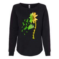 Mental Health Awareness Sunflower Ribbon Womens California Wash Sweatshirt