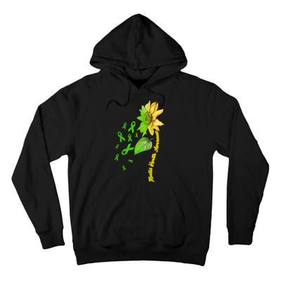 Mental Health Awareness Sunflower Ribbon Tall Hoodie