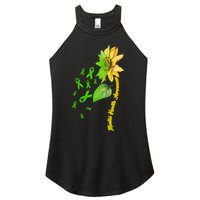 Mental Health Awareness Sunflower Ribbon Women's Perfect Tri Rocker Tank