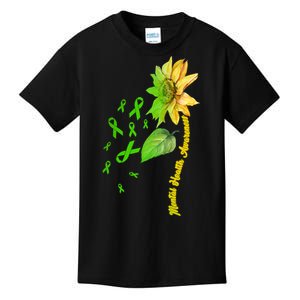 Mental Health Awareness Sunflower Ribbon Kids T-Shirt