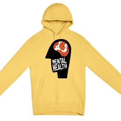 Mental Health Brain Premium Pullover Hoodie