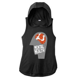 Mental Health Brain Ladies PosiCharge Tri-Blend Wicking Draft Hoodie Tank