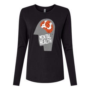 Mental Health Brain Womens Cotton Relaxed Long Sleeve T-Shirt