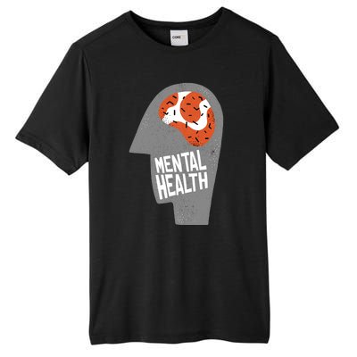 Mental Health Brain Tall Fusion ChromaSoft Performance T-Shirt