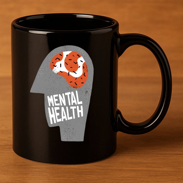 Mental Health Brain 11oz C Handle Ceramic Mug