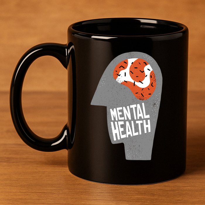 Mental Health Brain 11oz C Handle Ceramic Mug