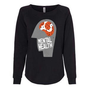 Mental Health Brain Womens California Wash Sweatshirt