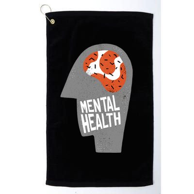 Mental Health Brain Golf Towel