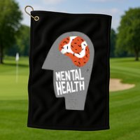 Mental Health Brain Golf Towel