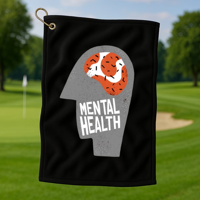 Mental Health Brain Golf Towel