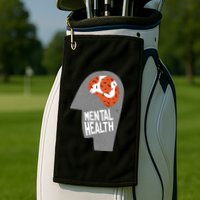 Mental Health Brain Golf Towel