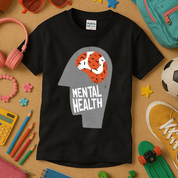 Mental Health Brain Kids T-Shirt