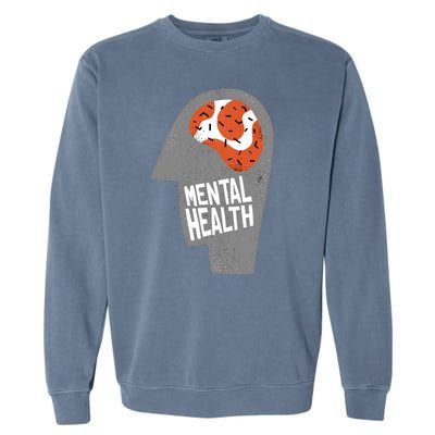 Mental Health Brain Garment-Dyed Sweatshirt