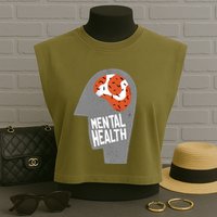 Mental Health Brain Garment-Dyed Women's Muscle Tee
