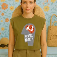 Mental Health Brain Garment-Dyed Women's Muscle Tee