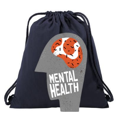 Mental Health Brain Drawstring Bag