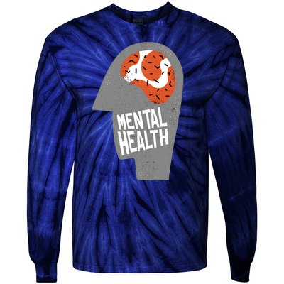 Mental Health Brain Tie-Dye Long Sleeve Shirt