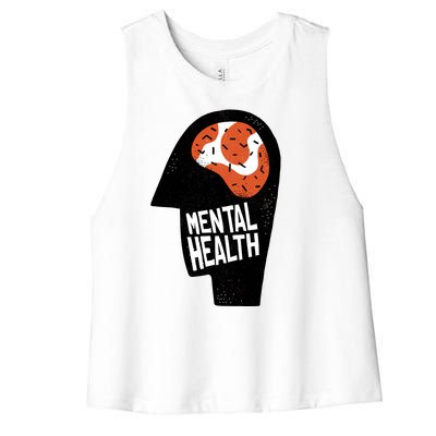 Mental Health Brain Women's Racerback Cropped Tank