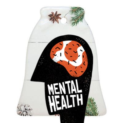 Mental Health Brain Ceramic Bell Ornament